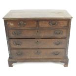 A 19th century mahogany chest of drawers,