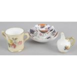 A Royal Worcester bone china miniature flat back jug,