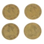 Victoria, Half-Sovereigns (4), 1894, 1895, 1897 (2) (S 3878).