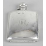 An early 20th century silver hip flask,