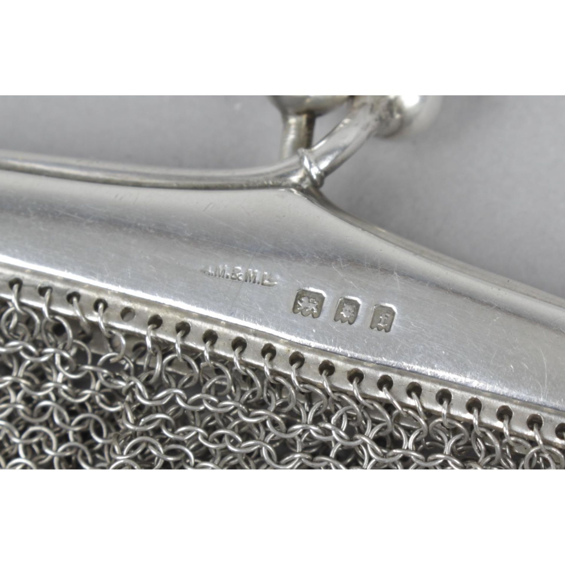 A 1920's silver mesh bag, - Image 2 of 3
