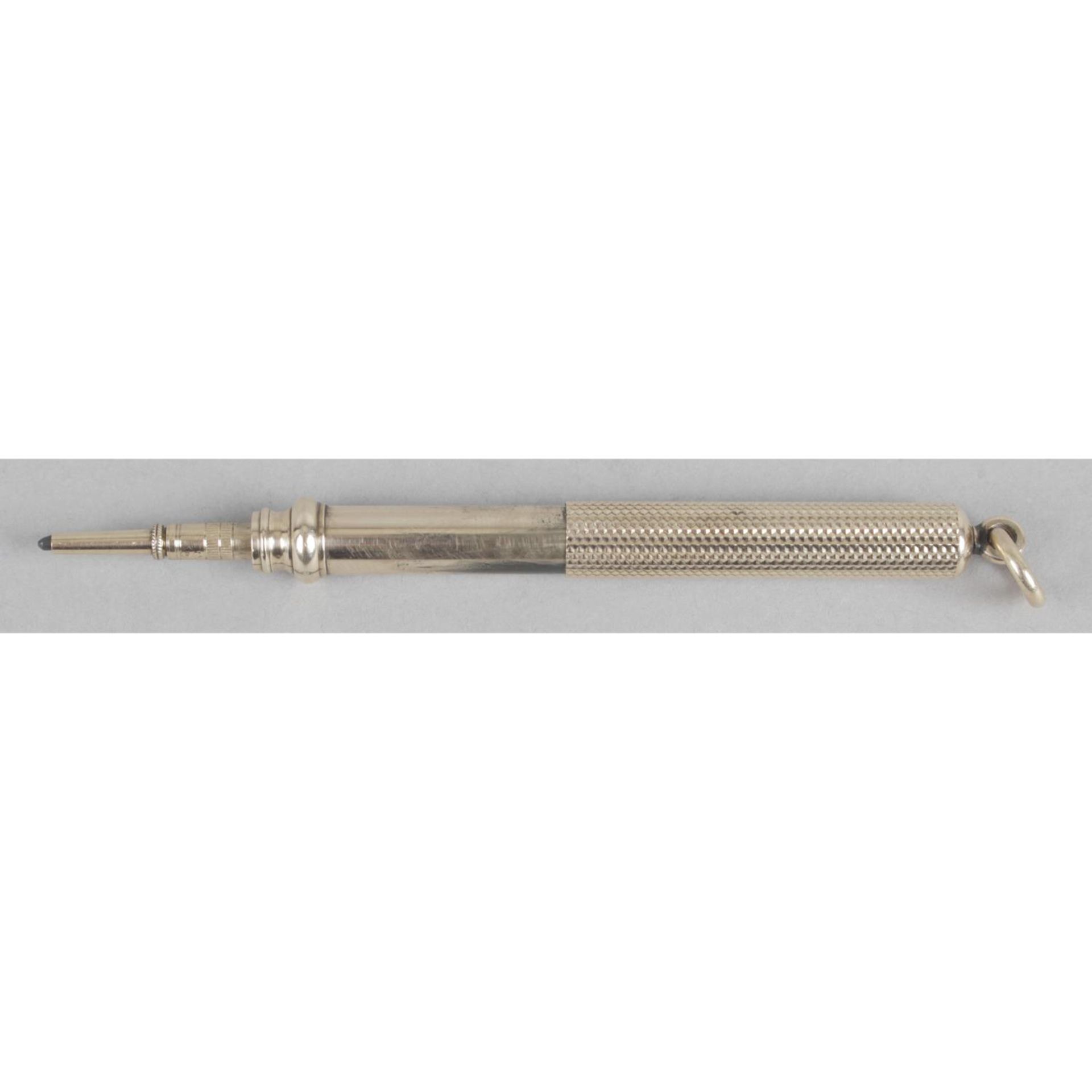 A Sampson Mordan & Co gold telescopic propelling pencil,