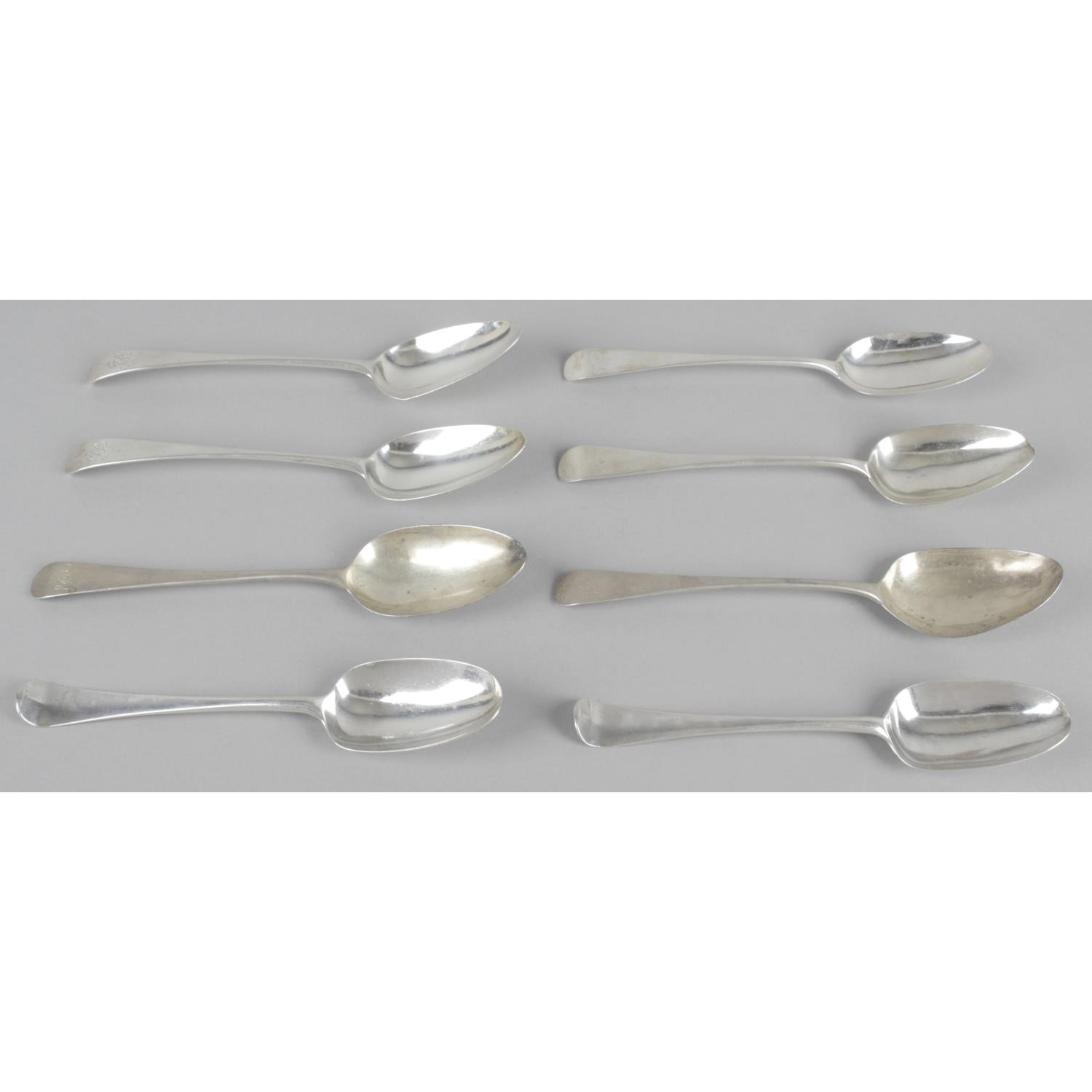 A selection of Old English pattern silver spoons,