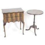 A mahogany circular topped occasional table,