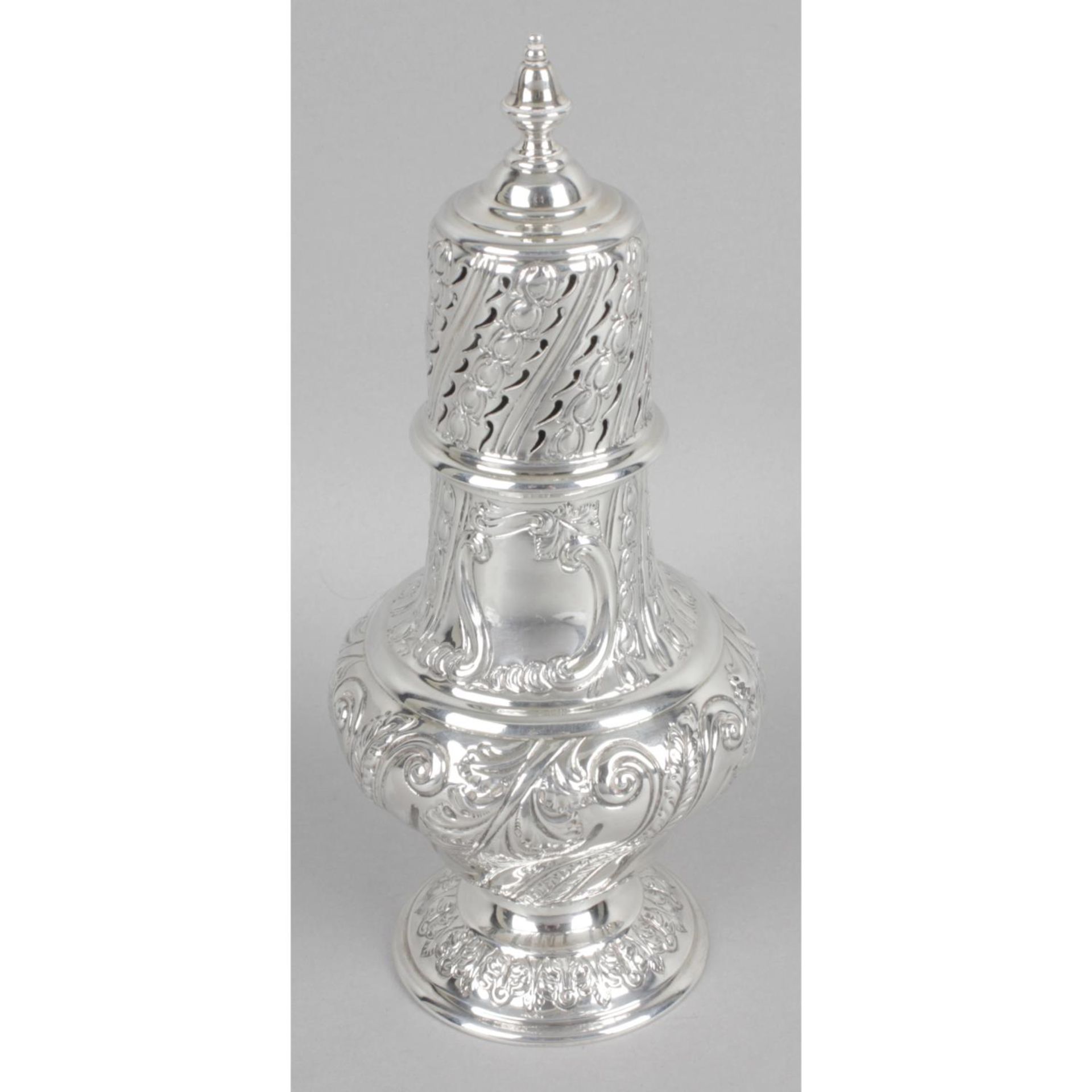 A Victorian silver sugar caster,