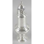 An Edwardian silver sugar caster,