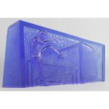 An unusual Ken Cantillon Howell heavy blue glass limited edition sculpture,