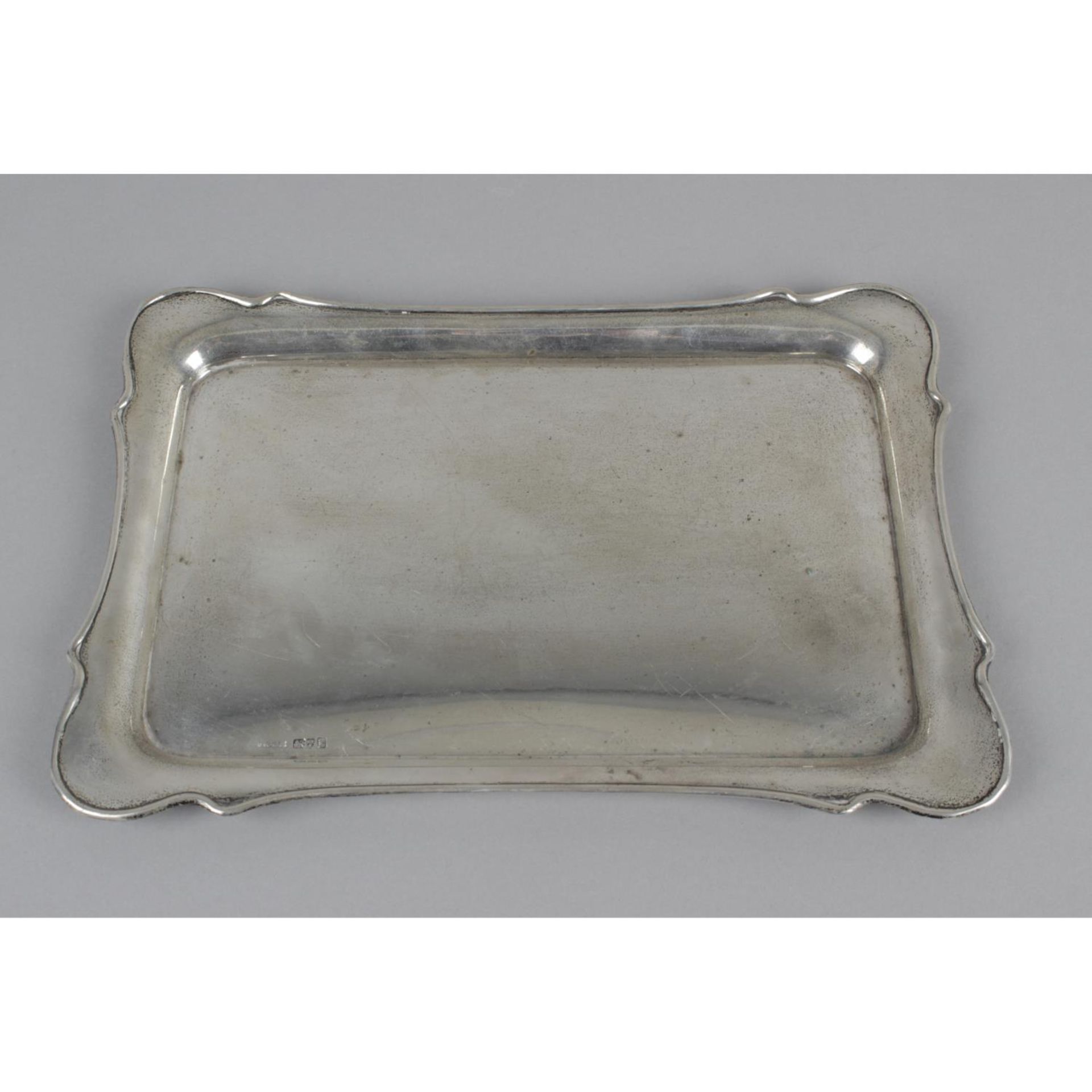 An Edwardian silver dressing table tray, - Image 3 of 4