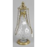 A 19th century cut glass decanter of baluster form,