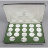 Franklin Mint 1972 Summer Olympics Proof Set comprising 18 coins depicting the Summer Olympic motif