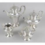 A four piece tea and coffee service,