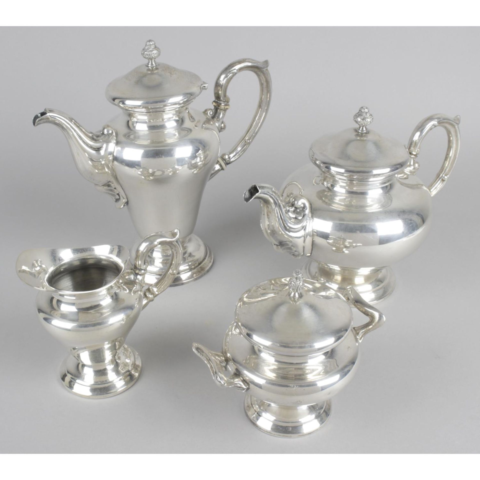 A four piece tea and coffee service,