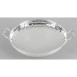 A 1920's silver small twin-handled pedestal dish,