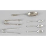 A small selection of Scottish and Scottish provincial silver flatware,
