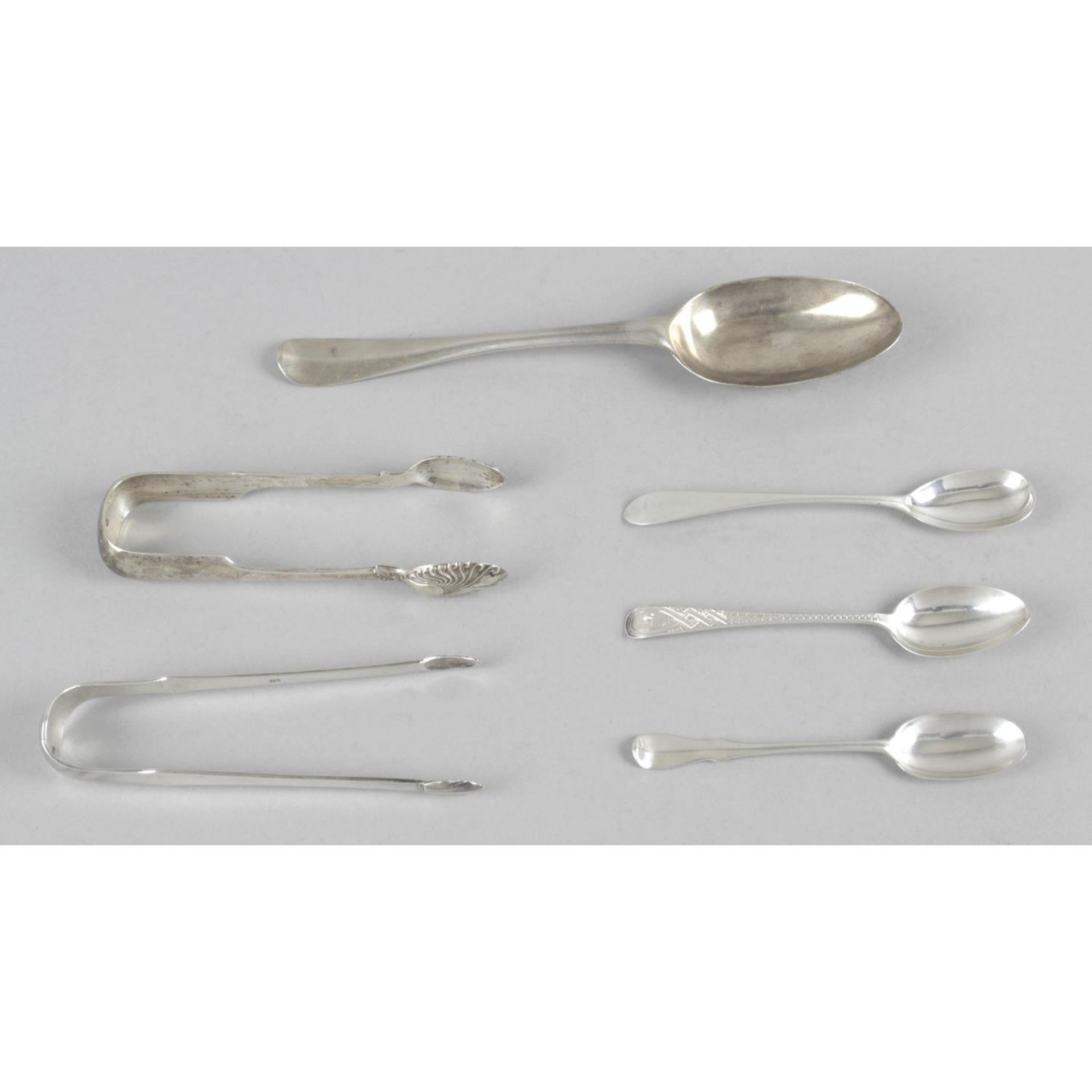 A small selection of Scottish and Scottish provincial silver flatware,