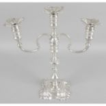 A modern silver candelabrum,