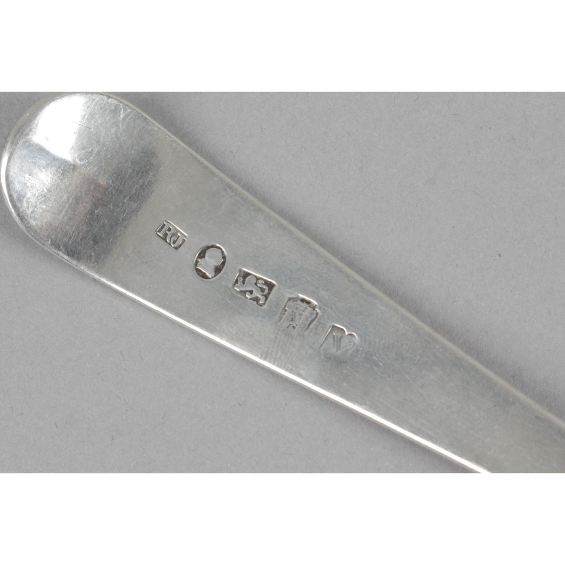 Two George III Exeter silver table spoons, - Image 3 of 3