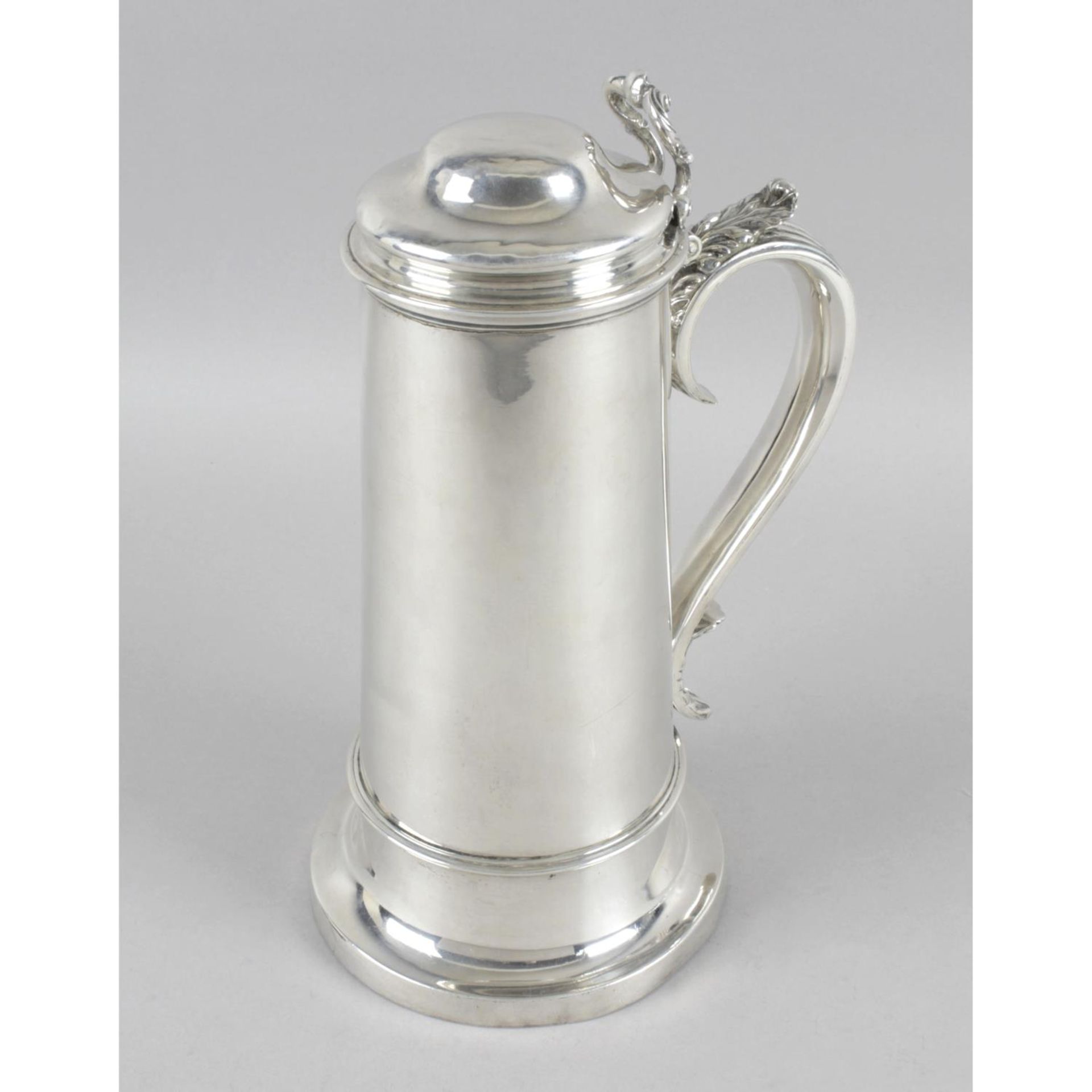 An early Victorian silver flagon,
