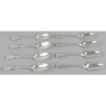 A selection of Fiddle pattern silver spoons,