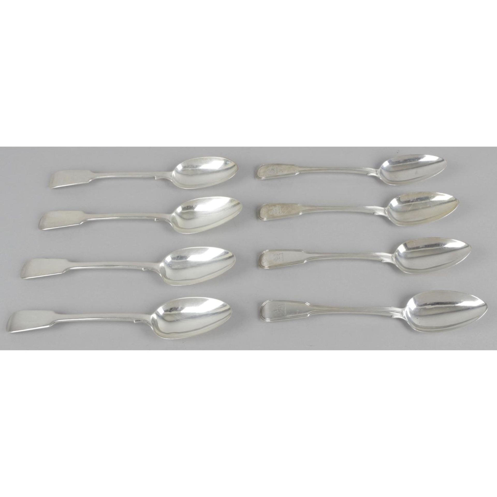 A selection of Fiddle pattern silver spoons,