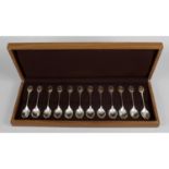 A set of twelve silver teaspoons,