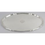 A large German silver oval platter,