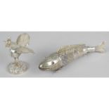 A large silver articulated fish,