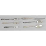 American silver, a small selection of 20th century sterling silver flatware by S.