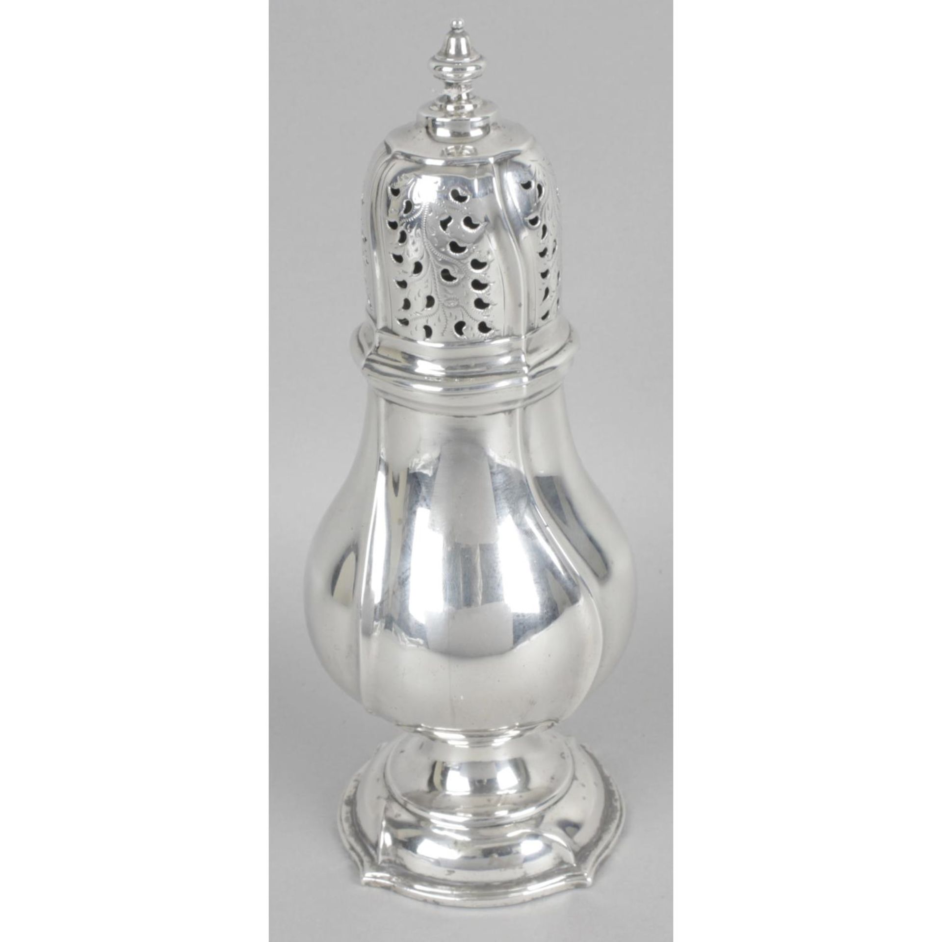 A large 1930's silver sugar caster,