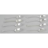 A small selection of silver teaspoons and condiment spoons,