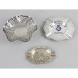 A modern pierced silver dish,