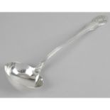 An early Victorian silver soup ladle,