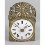 A 19th century French comtoise wall hanging weight driven clock,