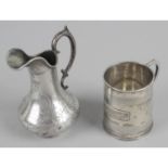 An early Victorian silver jug,