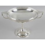 A small early 20th century silver tazza dish,