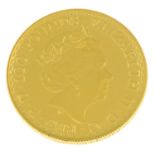 Elizabeth II, gold Britannia 100-Pounds 2019.