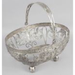 A continental silver pierced swing-handle basket,