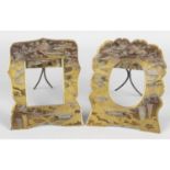 A pair of easel-back picture frames,