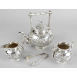 A good Chinese export silver tea set,