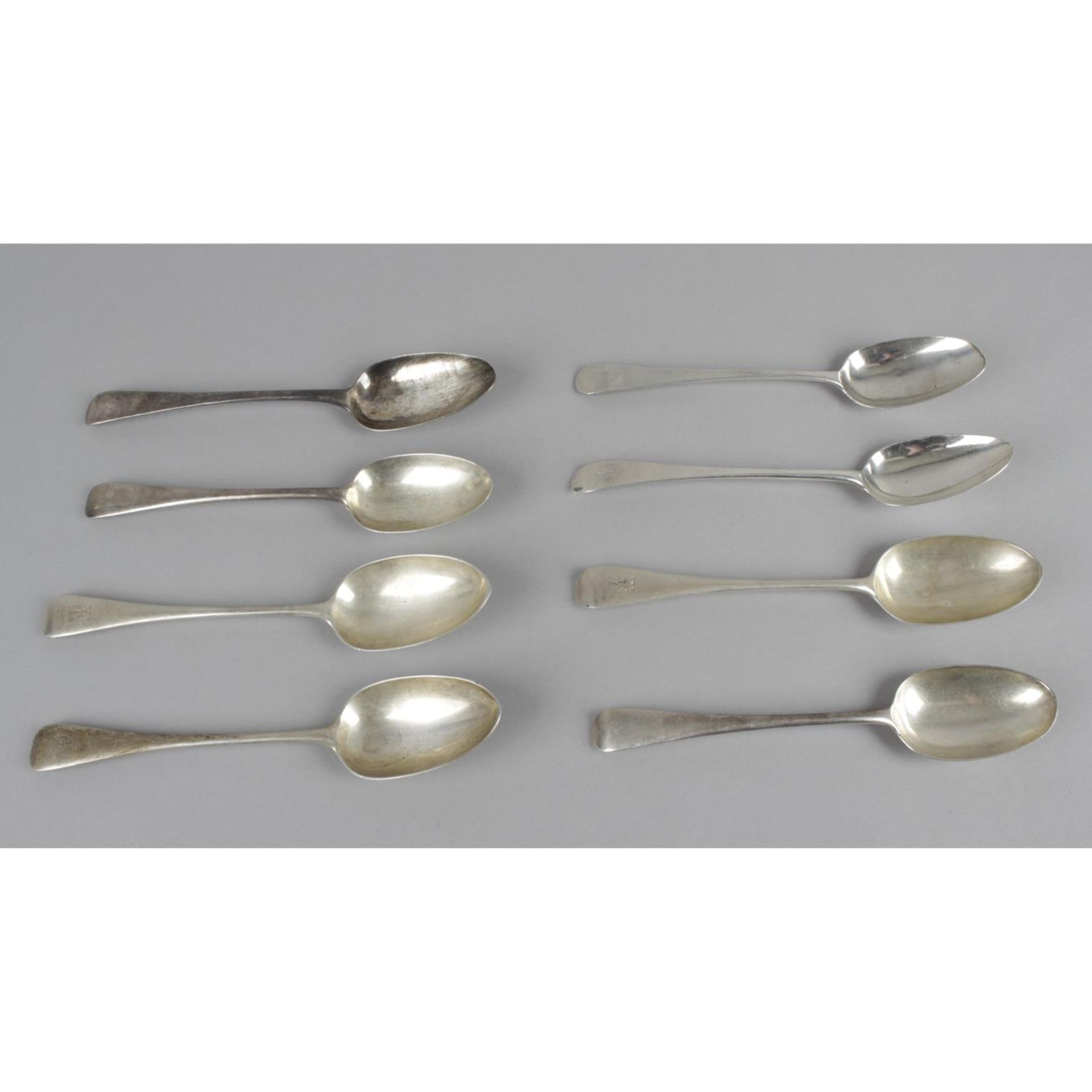 A selection of Old English pattern silver spoons, - Image 5 of 5