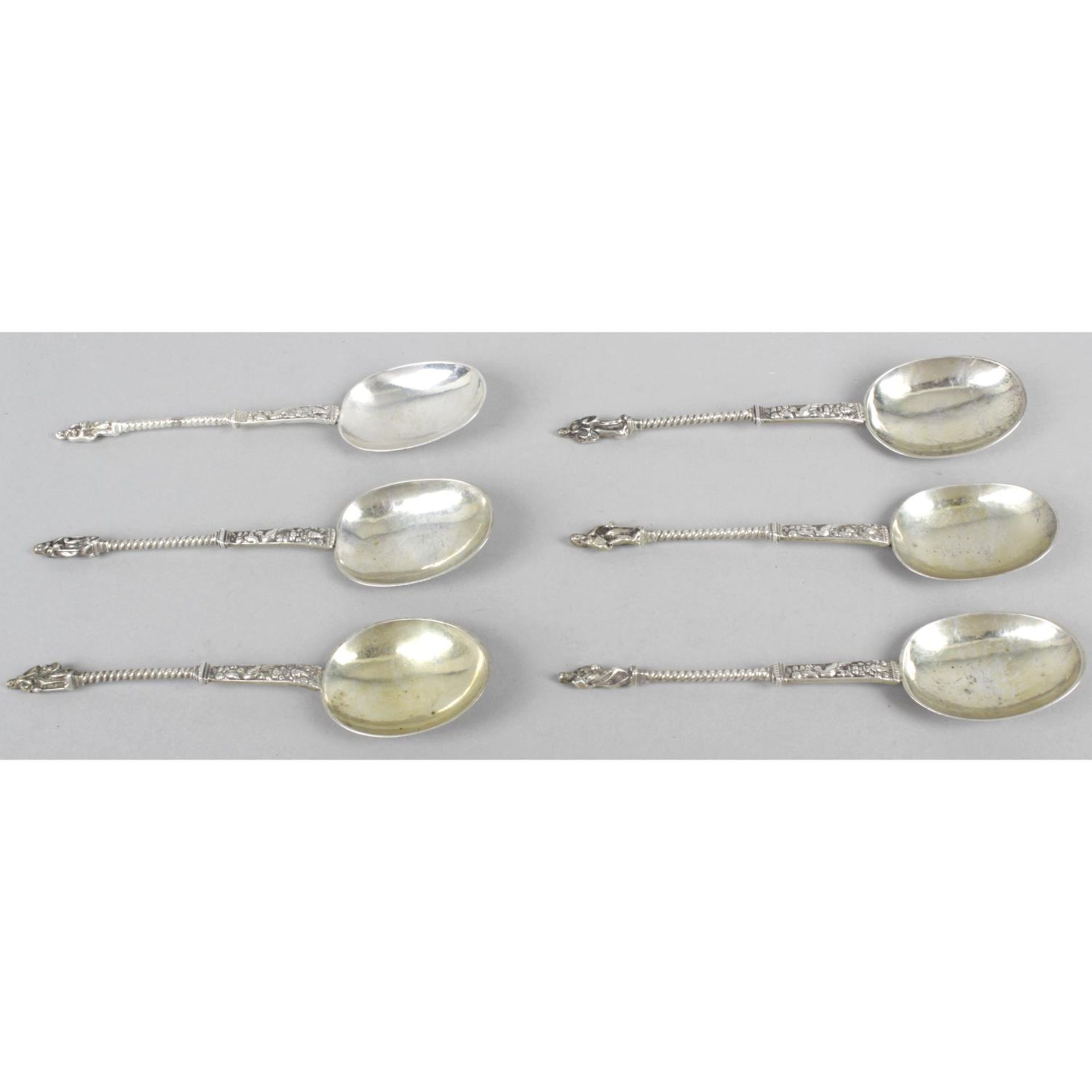 A set of six Apostle spoons,