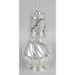 A Victorian silver sugar caster,