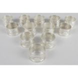 A set of twelve napkin rings,