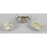 A pair of Victorian silver trinket dishes,