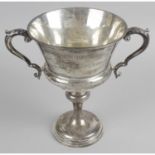 A 1930's silver twin-handled trophy,