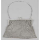 A 1920's silver mesh bag,
