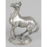 A limited edition of the first British Horse Society silver sculpture by Lorna McKean,