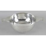 A late Victorian Scottish silver quaich,