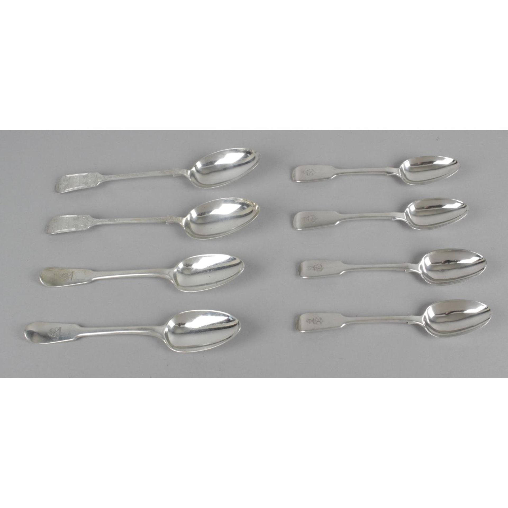 A selection of Fiddle pattern silver spoons, - Image 3 of 4