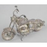 A novelty filigree model of a motorbike,